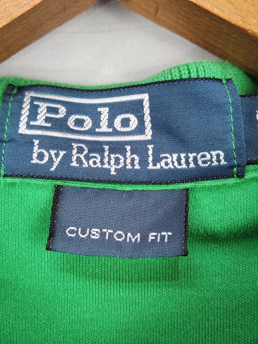 Polo Ralph Lauren Custom Fit Men's L Green Short Sleeve Pony Logo Shirt Retro